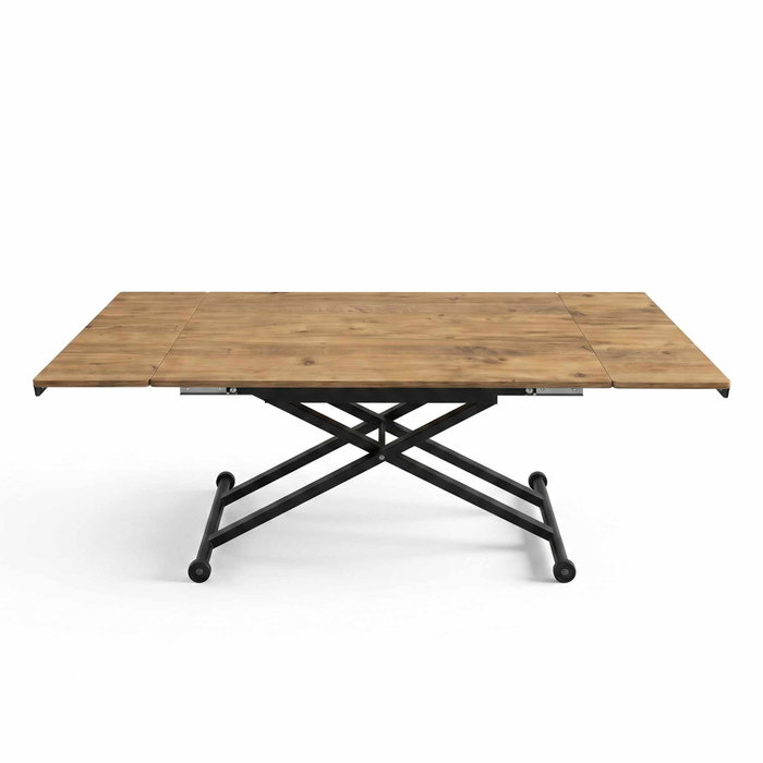 Hanah Home Mesa de Comedor Extensible Pino y Negro